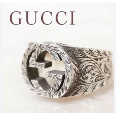 gucci 雙g戒指|925紋銀雙G珍珠母貝戒指 .